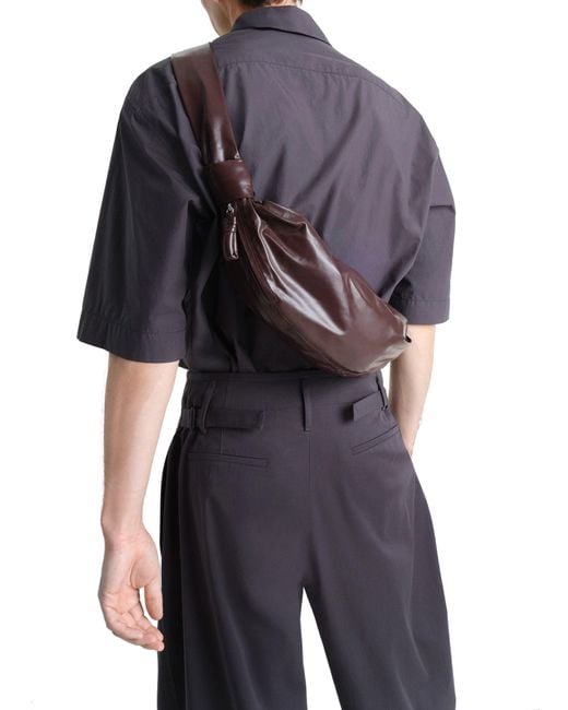 Lemaire Brown Croissant Soft Small Bag