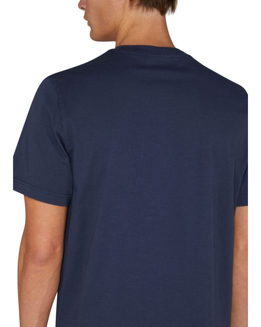 Maison Kitsuné Blue Speedy Fox Logo T-Shirt for men