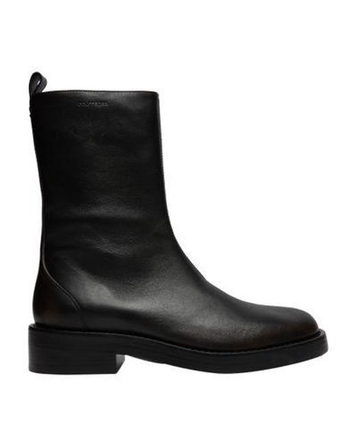 Courreges Black Used Leather Chelsea Boots for men