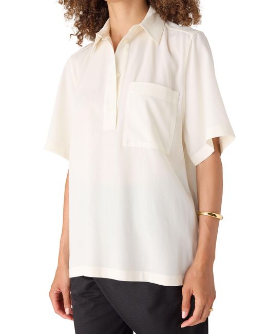 Polo Fluide Totême en coloris White