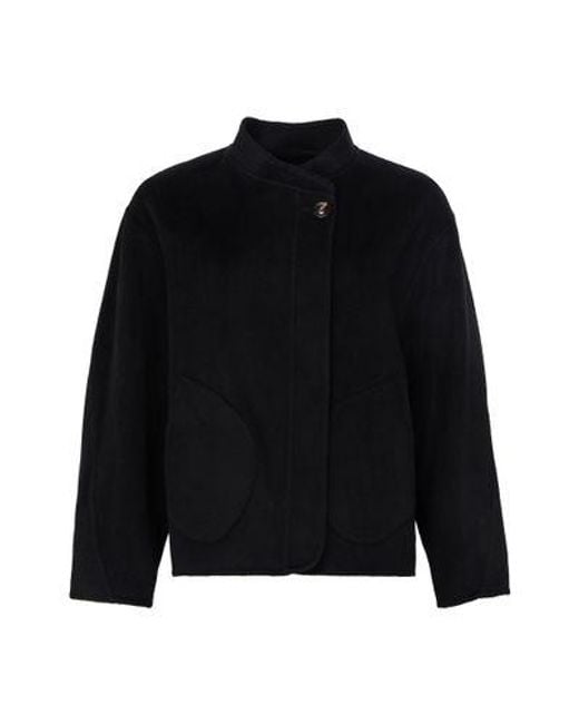 Soeur Black Windsor Wool And Cashmere Coat