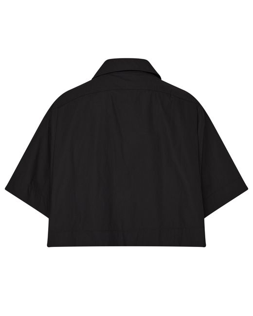 Patou Black Kurzarmhemd mit Zopf-Detail