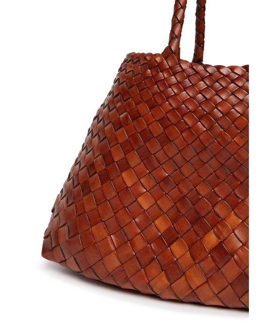 Dragon Diffusion Brown Santa Croce Large Shoulder Bag