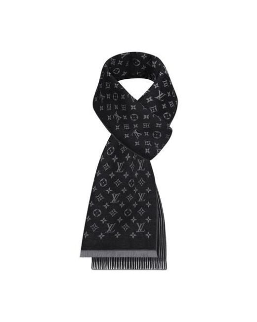 Louis Vuitton Monogram Lines Stole in Black for Men
