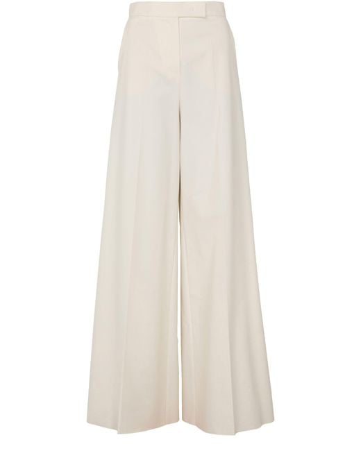 Max Mara White Weit Geschnittene Hose Fnish