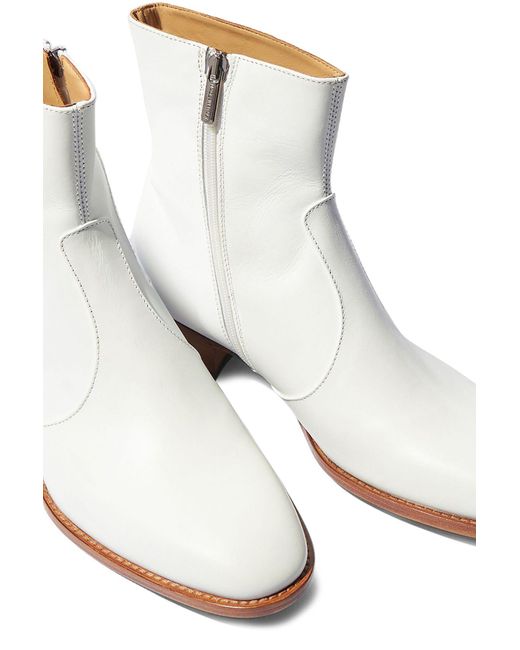 Mens white sale leather chelsea boots