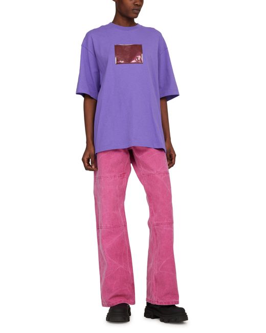 Acne Purple T-shirt Exford Inflate