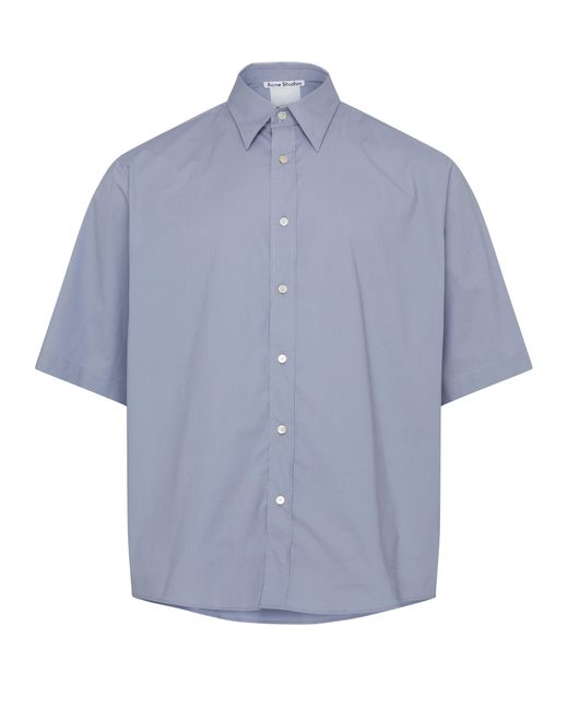 Acne Blue Short-sleeve Shirt for men