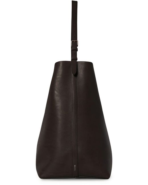 The Row Black Große N/S Park Tote Belt Schultertasche Aus Leder
