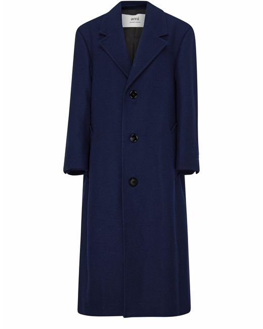 Manteau à trois boutons AMI en coloris Blue
