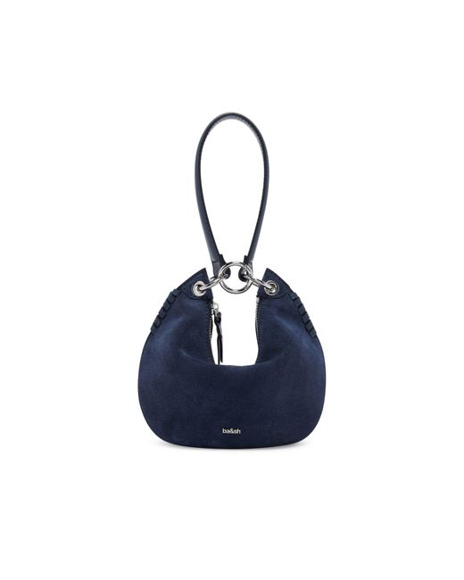 Ba&sh Blue Suede Swing Bag One Size Navy
