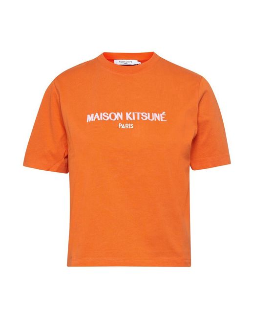 Maison Kitsuné Orange Mini Handwriting Classic T-Shirt