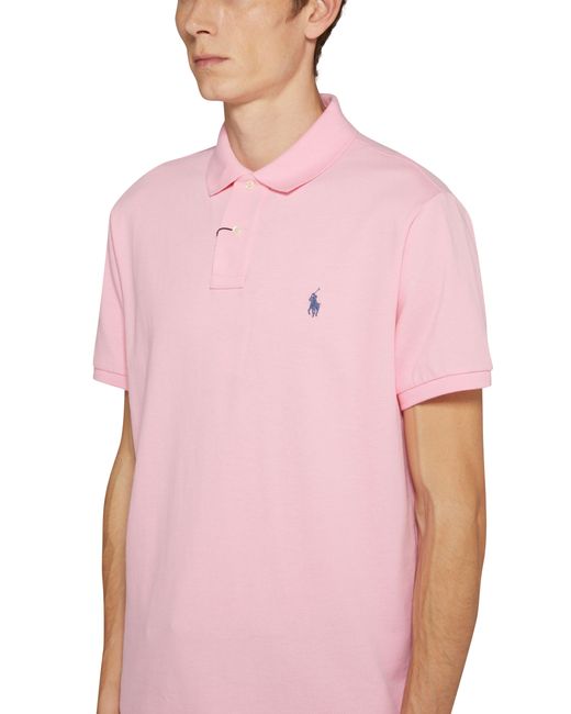 Polo coupe ajustée en piqué Polo Ralph Lauren pour homme en coloris Pink