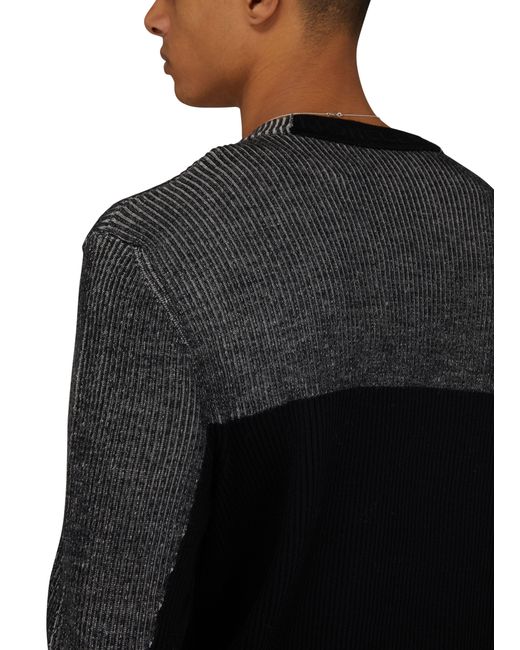 Moncler Gray Crew Neck Sweater for men