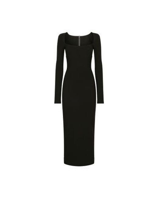 Dolce & Gabbana Black Long-sleeved Dress