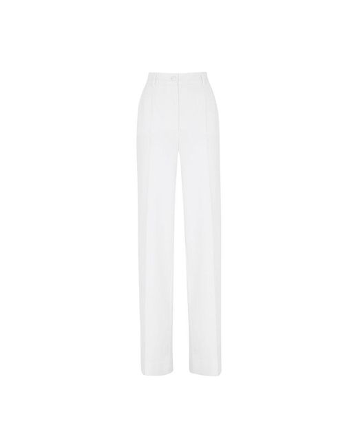 Dolce & Gabbana White Wool Pants