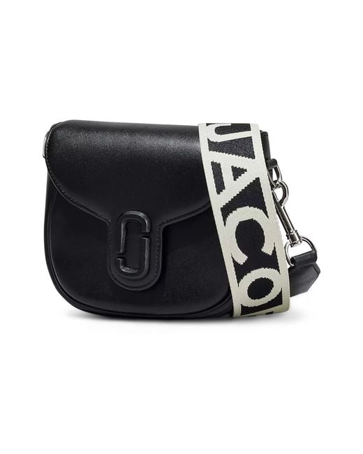 Marc Jacobs Black The Covered J Marc Saddle Bag