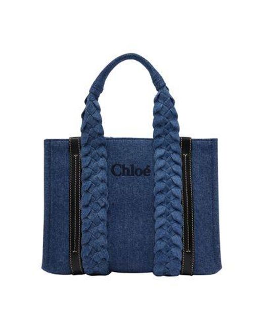 Chloé Blue Small Woody Tote Bag