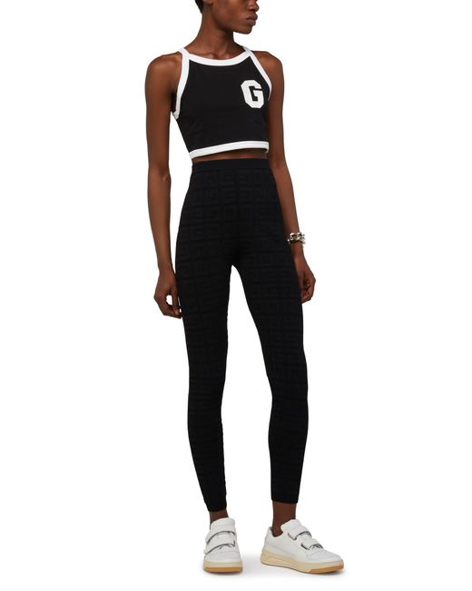 Givenchy Black 4G Jacquard-Leggings
