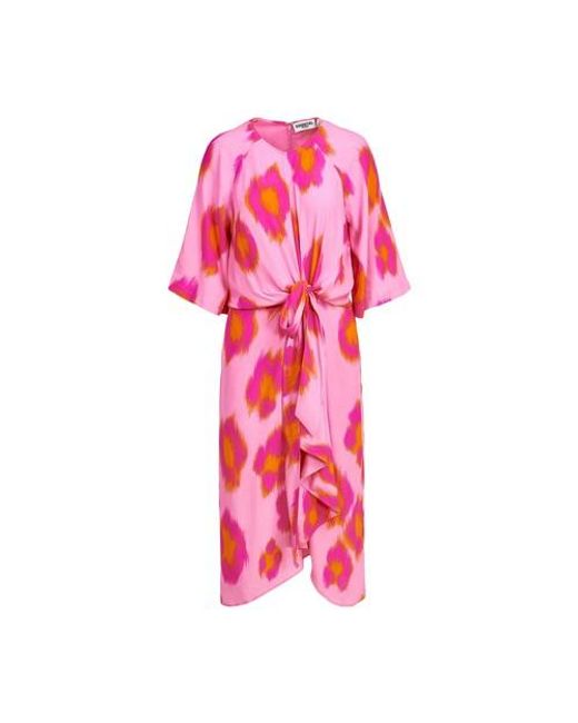 Essentiel Antwerp Pink Dainty Leopard Dress