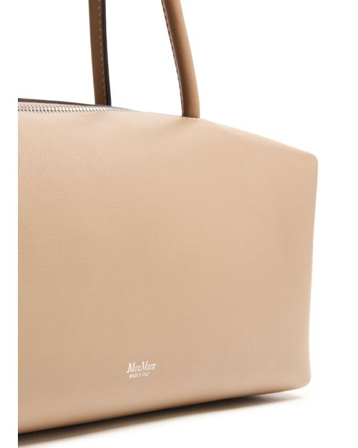 Max Mara Natural Schultertasche Holdall Mit Kordelzug