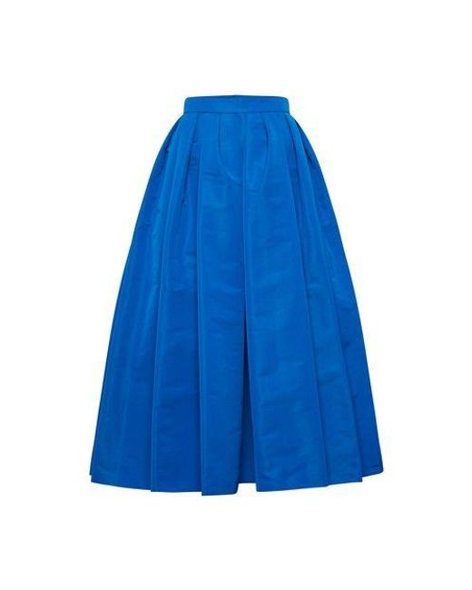 Alexander McQueen Midi Skirt in Blue | Lyst