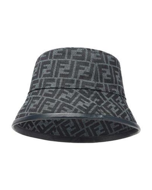 Fendi Gray Bucket Hat for men