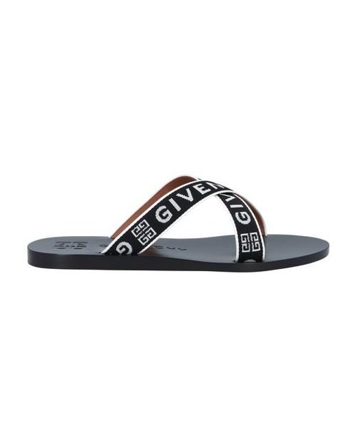 Givenchy Criss Cross Flat Sandals in Black | Lyst