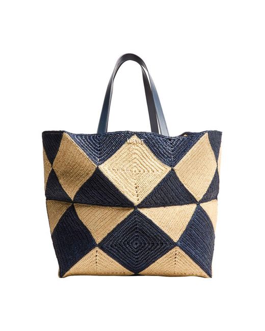 Loewe Blue Puzzle Fold Diamond Xxl Tote for men