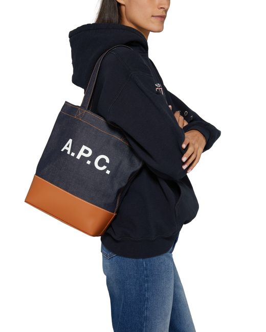 A.P.C. Blue Axel Small Tote Bag