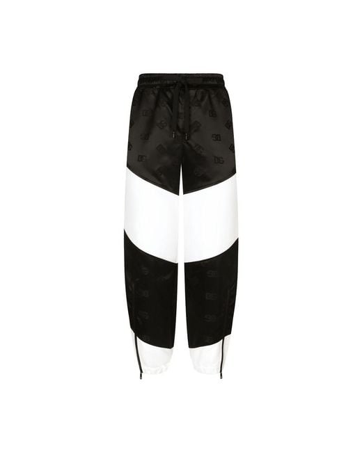 Dolce & Gabbana Black Nylon Jogging Pants for men