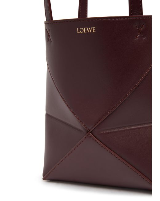 Loewe Purple Puzzle Mini Tote Bag