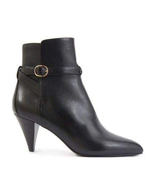 Celine Leather Jodhpur Ankle Boot In Calfskin in Black | Lyst