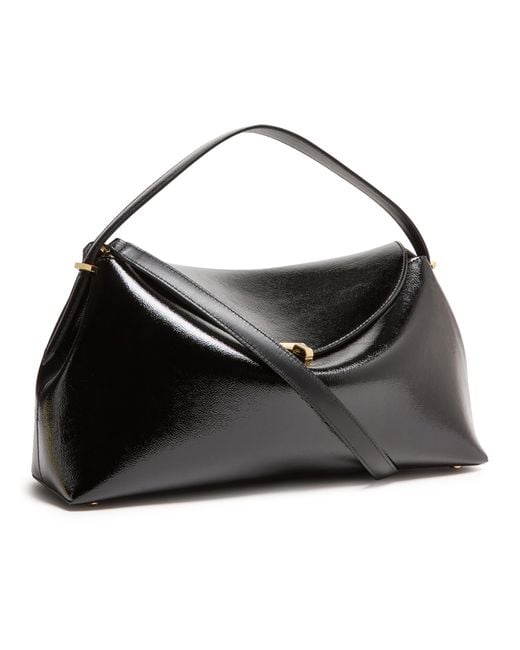 Totême  Black T-Lock Leather Handle Bag
