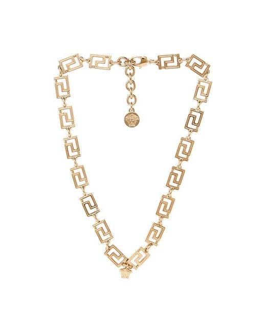 Versace Metallic Greca Necklace