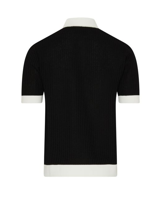 Amiri Poloshirt mit Waffelmuster in Black für Herren
