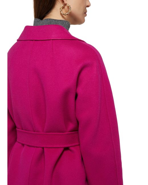 Max Mara Pink Esturia Three-Quarter Length Coat
