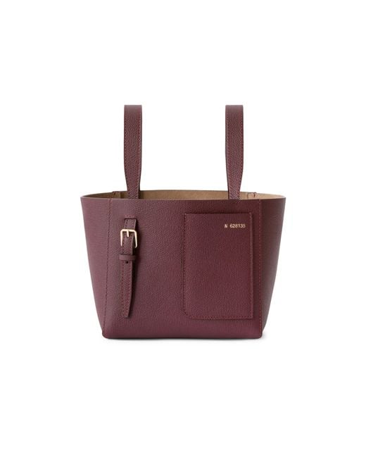 Valextra Purple Mini-Beuteltasche