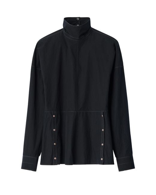 Lemaire Black Button-Front Top