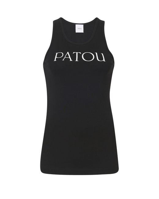 Patou Black Logo Top