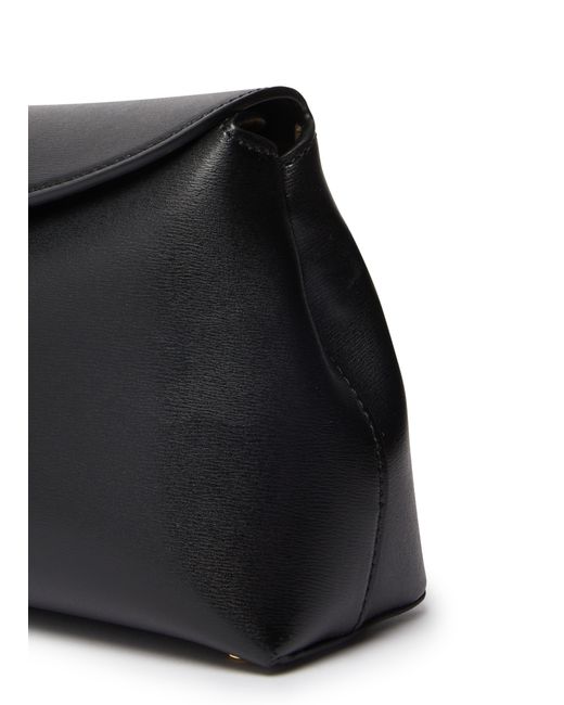 Totême  Black T-Lock Leather Clutch Bag