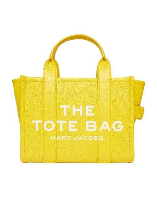 Marc Jacobs The Leather Mini Tote Bag in Yellow | Lyst