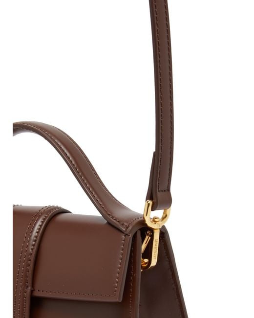 Jacquemus Brown Mini Leather Le Bambino Top-Handle Bag