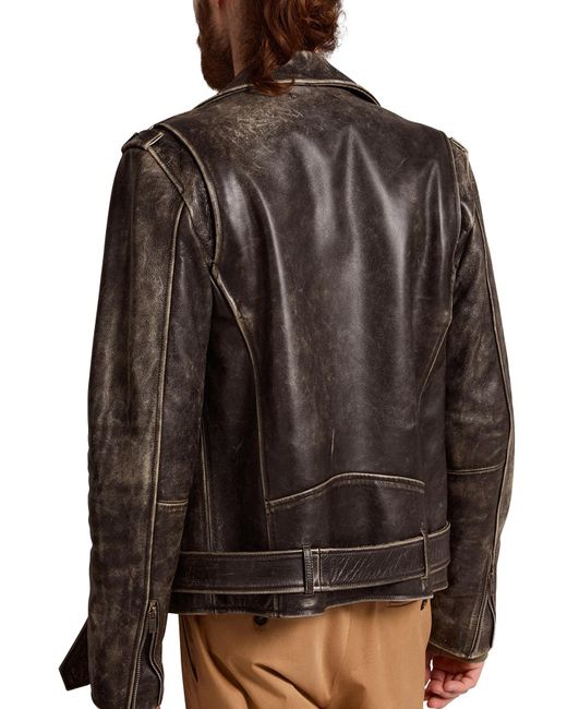 Golden Goose Chiodo Golden Leather Jacket in Black for Men | Lyst UK