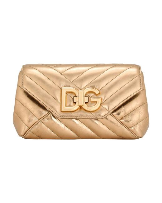 Dolce & Gabbana Metallic Small Lop Crossbody Bag
