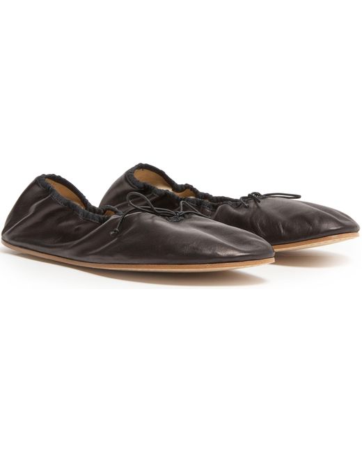 The Row Black Round Ballet Flat