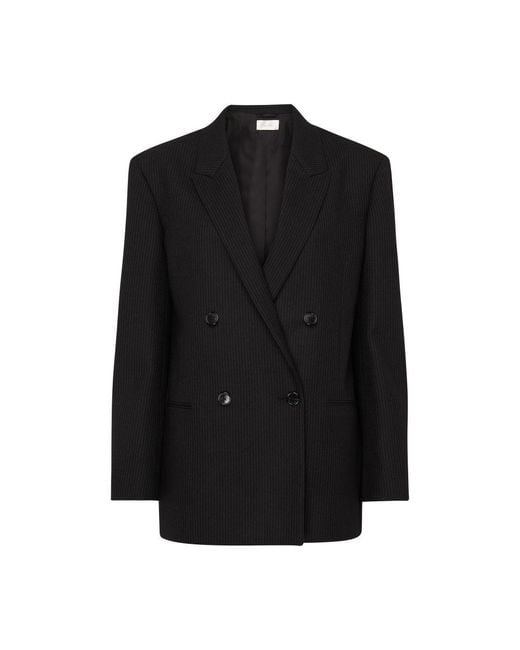 The Row Black Wilsonia Double-breasted Jacket