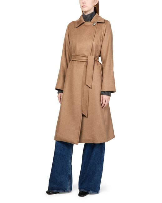 Max Mara Brown Manuela Maxi Belted Coat