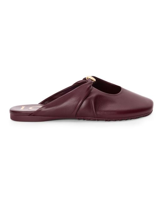Loewe Brown Pebble Soft Lamb Leather Mules