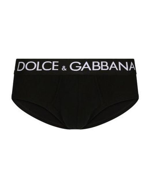 Dolce & Gabbana Black Two-pack Cotton Jersey Brando Briefs for men